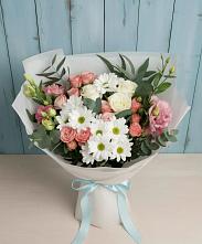 Букет цветов из:  Розы, Лизиантусы и Хризантемы #REPLACE_PRED# Благоево