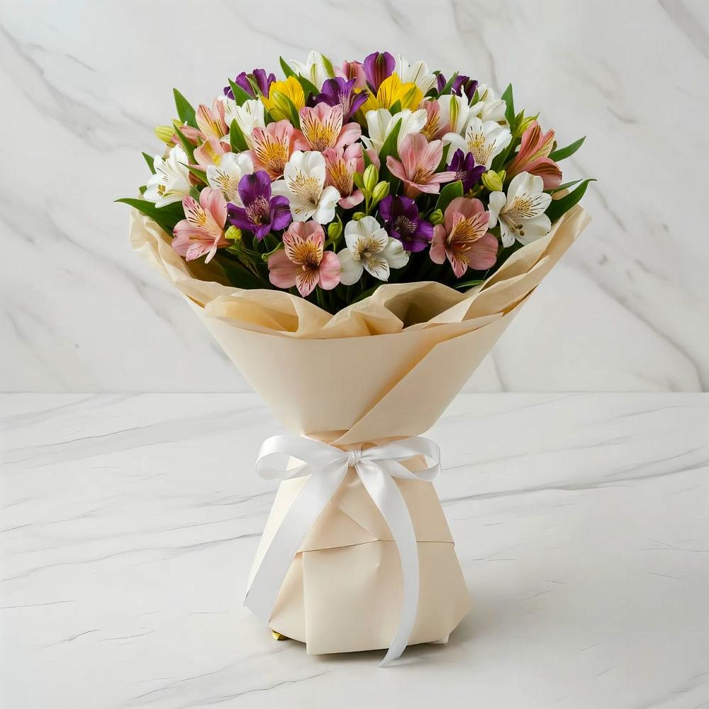 Букет цветов из: Альстромерии в Благоево