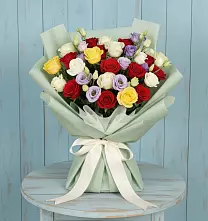 Букет цветов из:  Розы в Благоево