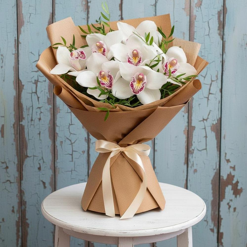 Букет цветов из: Орхидеи и Розы в Благоево