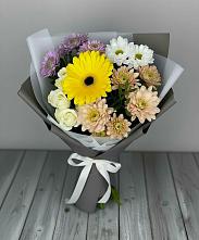 Букет цветов из:  Розы, Герберы и Хризантемы #REPLACE_PRED# Благоево