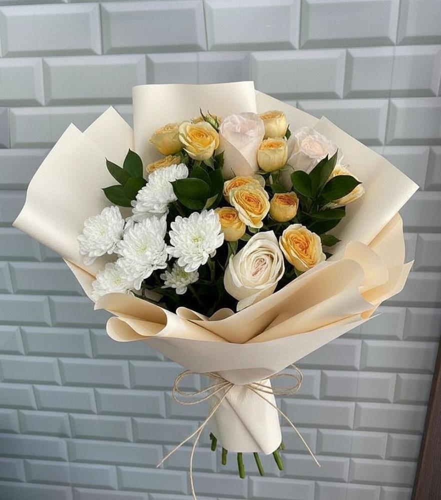 Букет цветов из: Розы и Хризантемы в Благоево