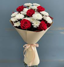 Букет цветов из:  Розы и Хризантемы в Благоево