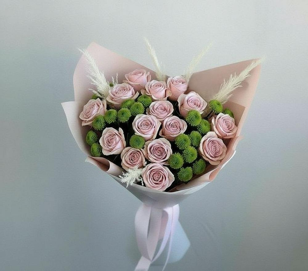 Букет цветов из: Розы и Хризантемы в Благоево