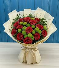 Букет цветов из:  Розы и Хризантемы в Благоево