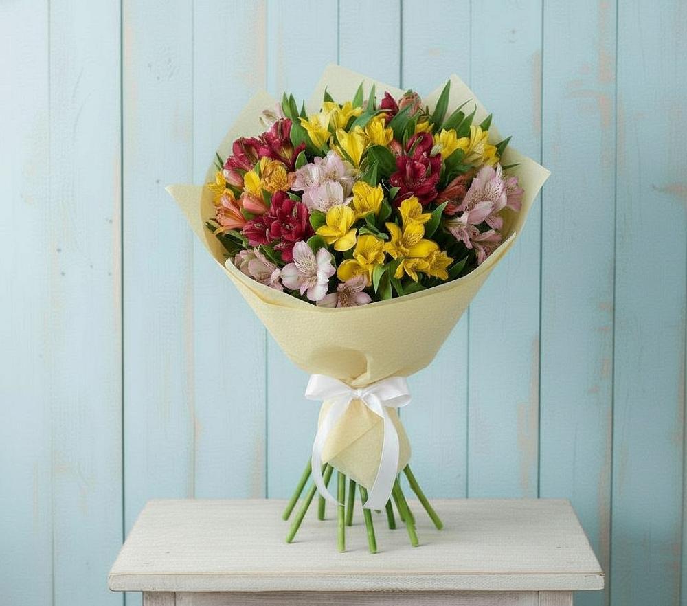 Букет цветов из: Альстромерии в Благоево