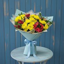 Букет цветов из:  Альстромерии и Хризантемы в Благоево