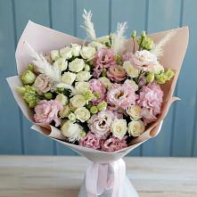 Букет цветов из:  Альстромерии и Розы в Благоево