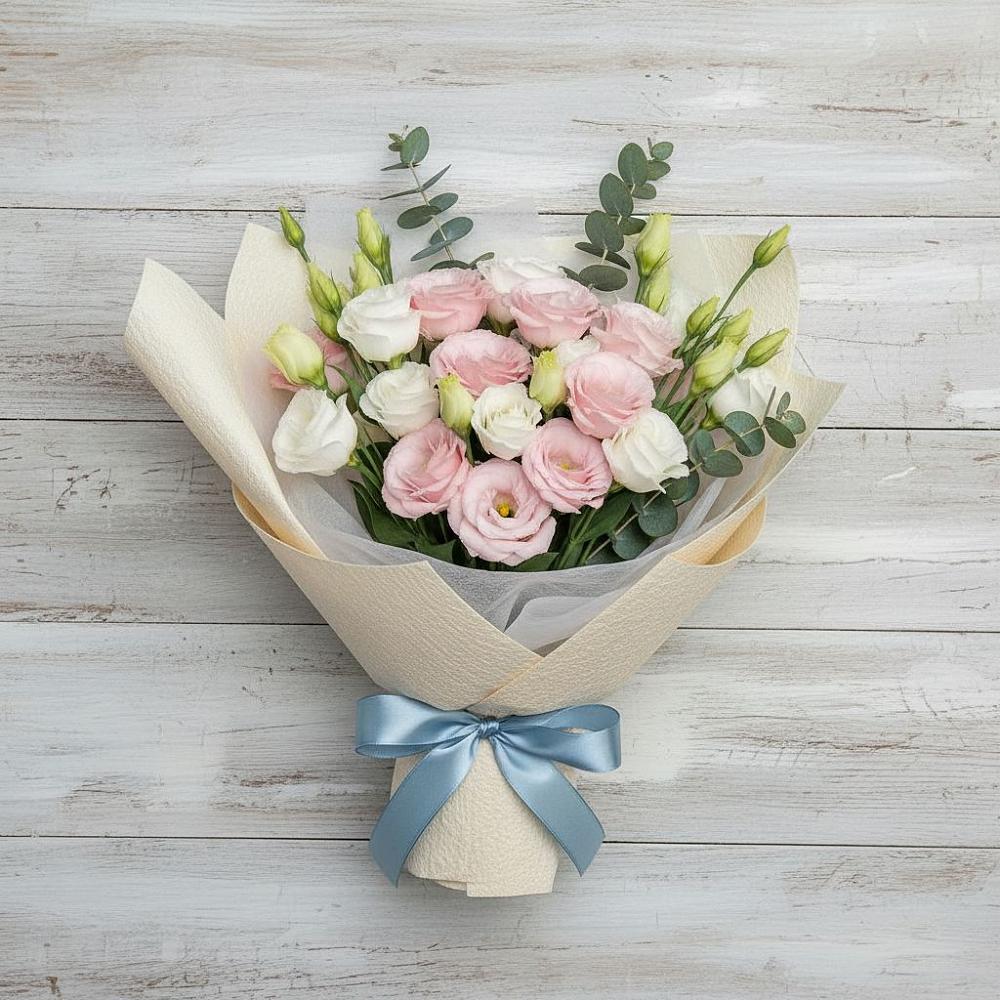 Букет цветов из: Лизиантусы в Благоево